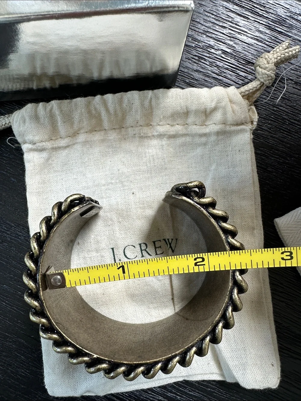 J. Crew cuff in Antique Gold Tone excellent condition.